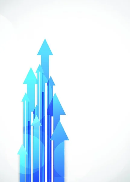 Hellblauer Hintergrund Mit Pfeilen Abstrakte Darstellung — Stockvektor