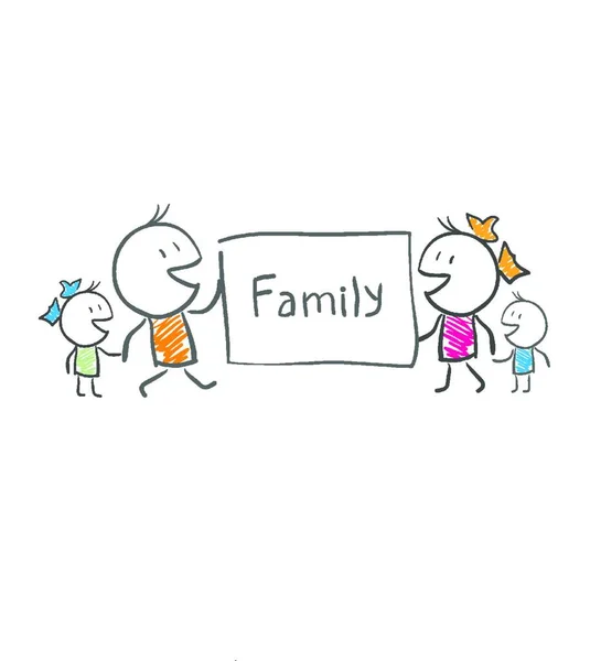 Rodina Plakát — Stockový vektor