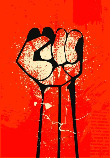 Clenched Fist Hand Revolution — Stock Vector