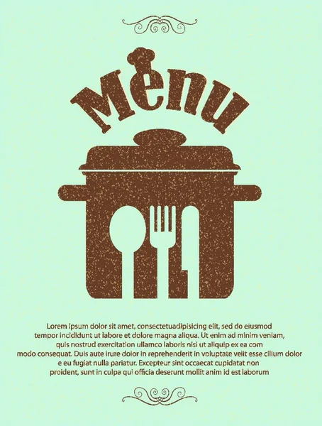 Menú Del Restaurante Cartel Retro — Vector de stock