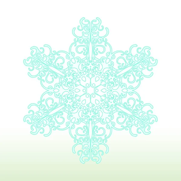 Adorno Decorativo Copo Nieve Ilustración Vectorial — Archivo Imágenes Vectoriales