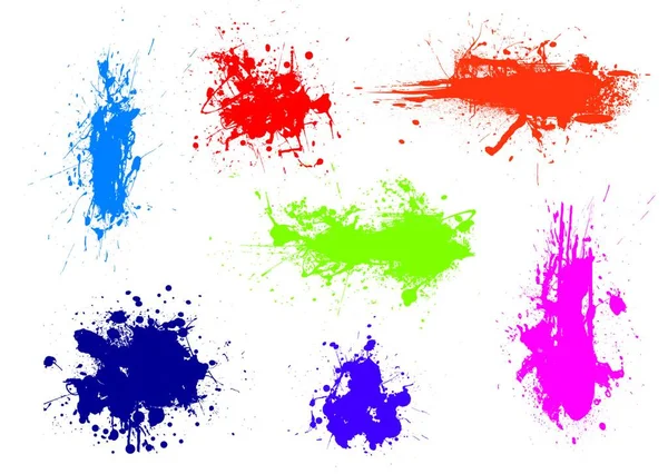 Tinta Efecto Grunge Splat Con Goteo Gotas — Vector de stock