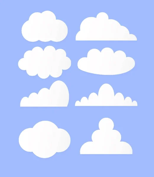 Εικονογράφηση Διάνυσμα Της Συλλογής Σύννεφα — Διανυσματικό Αρχείο