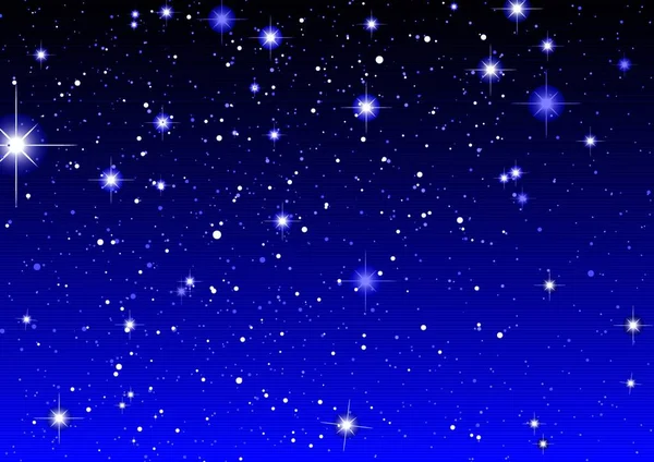 Sötét Éjszakai Égbolt Csillogó Csillagokkal Bolygókkal — Stock Vector