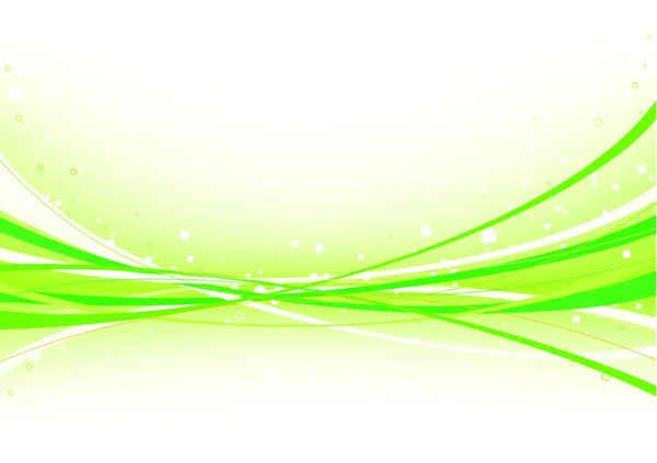 Ilustracja Wektorowa Streszczenie Tło Zielony Wykonane Zakrzywione Linie — Wektor stockowy