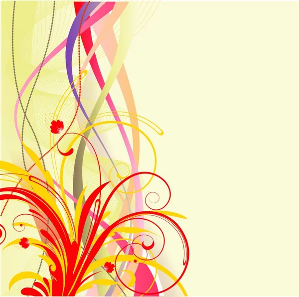 Illustration Vectorielle Grunge Floral Background — Image vectorielle