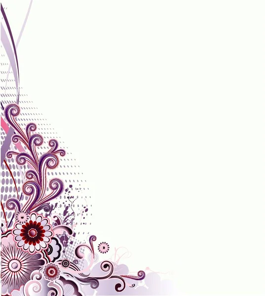 Векторна Ілюстрація Міського Ретро Стилізованого Дизайну Квіткових Декоративних Елементів — стоковий вектор