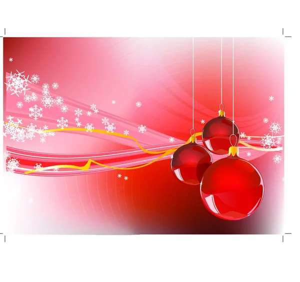 抽象ベクトル雪の結晶と装飾のクリスマスの背景 — ストックベクタ