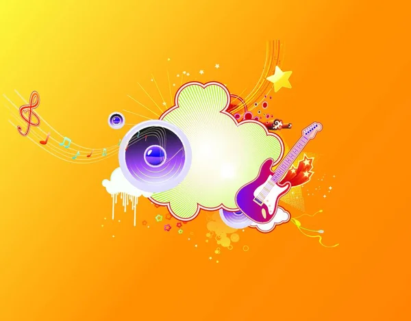 Vector Illustration Music Abstract Background — Stock Vector