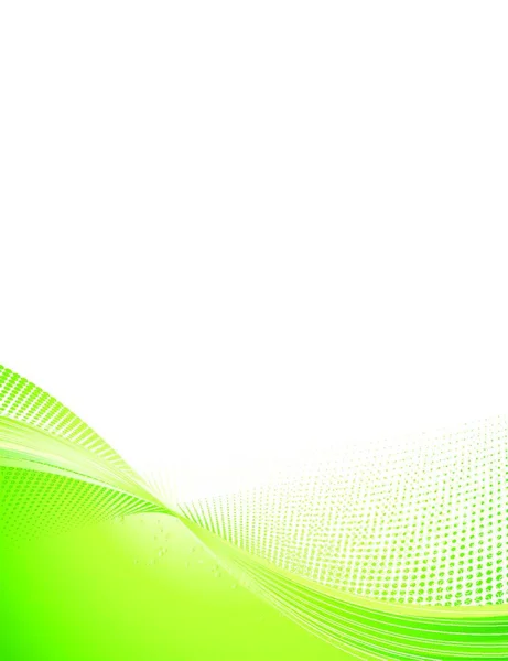 Векторна Ілюстрація Зеленого Абстрактного Технічного Фону Точок Вигнутих Ліній Відмінно — стоковий вектор