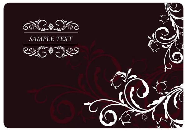 Illustration Floral Red Background Design Card Vector — Stock Vector