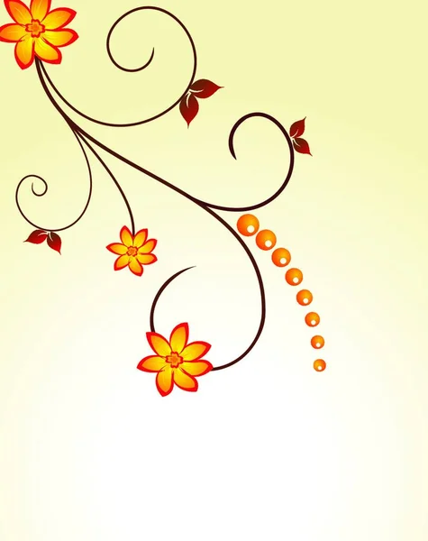 节日卡片的花卉装饰背景 — 图库矢量图片