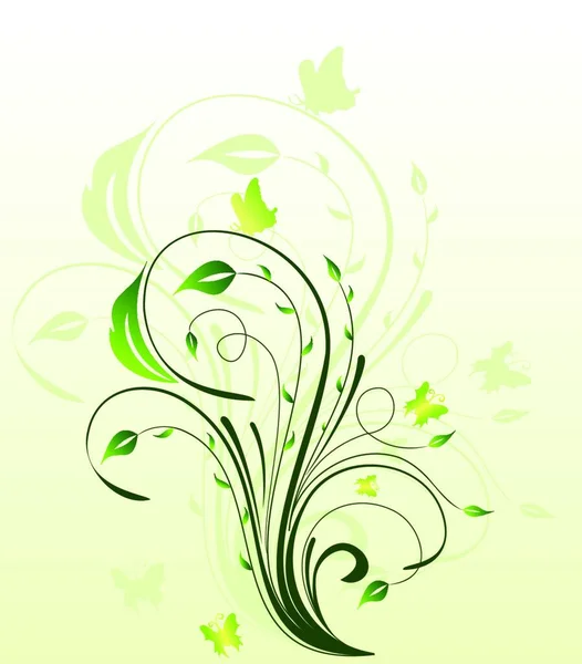 Illustration Floral Background Design Card Vector — Stock Vector