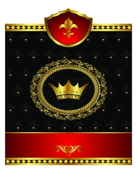 紋章要素を持つイラストのヴィンテージポストマーク ベクター — ストックベクタ