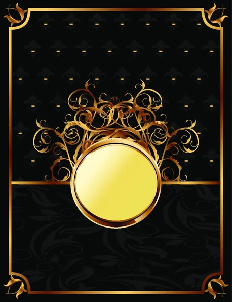 Ilustrace Zlatý Pozvánka Rám Nebo Balení Pro Elegantní Design Vektor — Stockový vektor