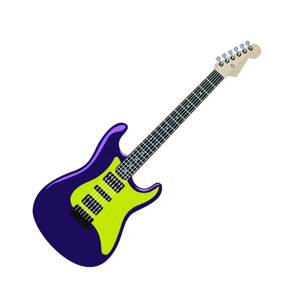 Guitarra Elétrica Ilustração Realista Vector — Vetor de Stock