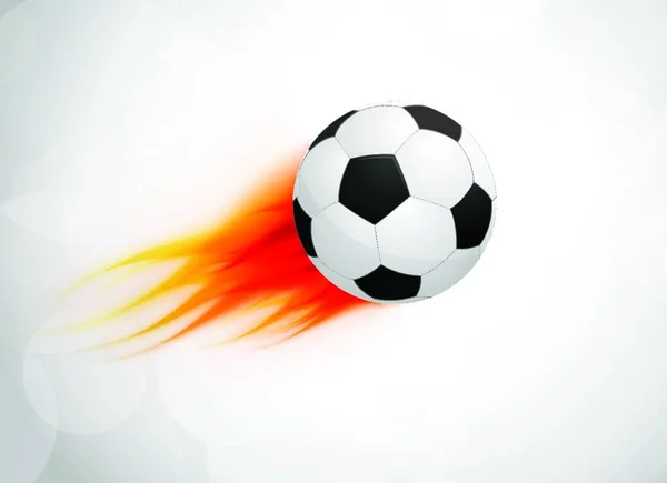 Soccer Ball Flame Abstract Bright Illustration — Stock Vector