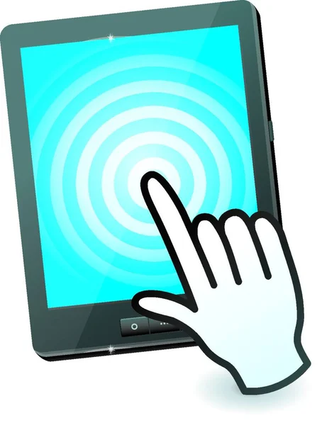 Handcursor Tablet Met Touchscreen — Stockvector