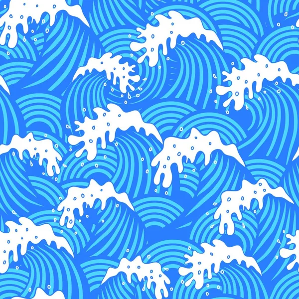 Бесшовный Рисунок Волнами — стоковый вектор