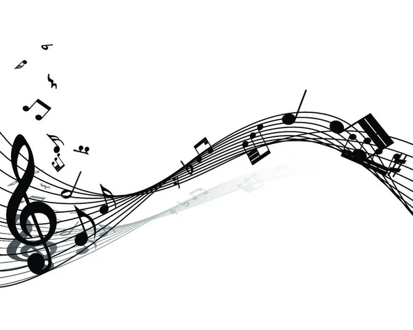 Personal Notas Musicales Eps Ilustración Vectorial Con Transparencia — Vector de stock