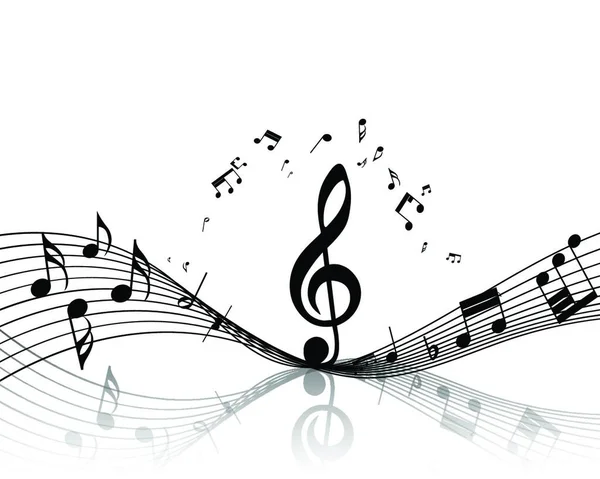 Personal Notas Musicales Eps Ilustración Vectorial Con Transparencia — Vector de stock