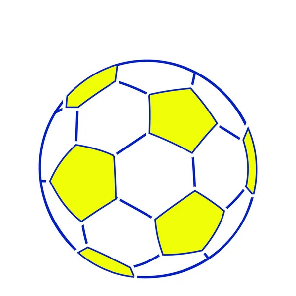 Icono Pelota Fútbol Diseño Línea Delgada Ilustración Vectorial — Vector de stock