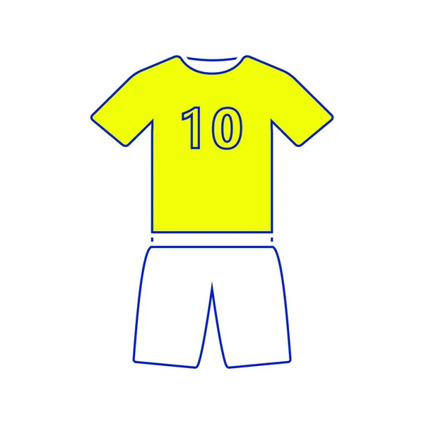 Ikona Munduru Futbolowego Cienki Projekt Linii Ilustracja Wektora — Wektor stockowy