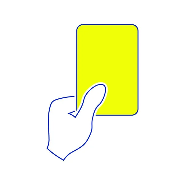 Fußball Schiedsrichter Ikone Mit Roter Karte Dünnschichtgestaltung Vektorillustration — Stockvektor