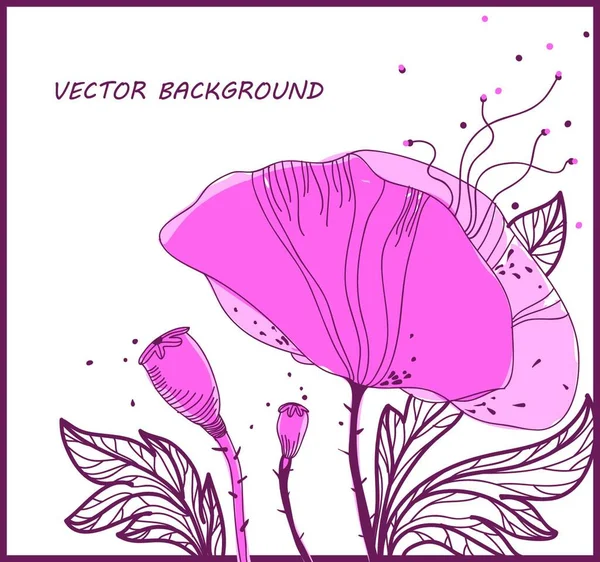 Fundo Floral Ilustração Vetorial — Vetor de Stock