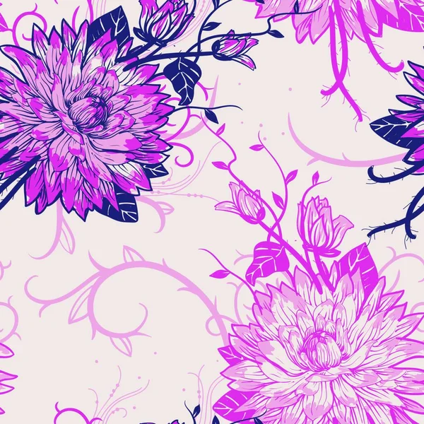 ベクトルシームレスな花柄 — ストックベクタ