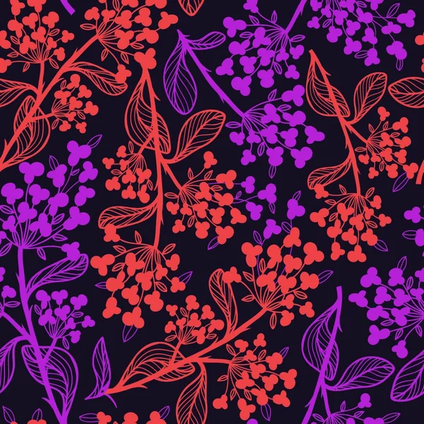 Patrón Sin Costura Floral Vectorial — Vector de stock