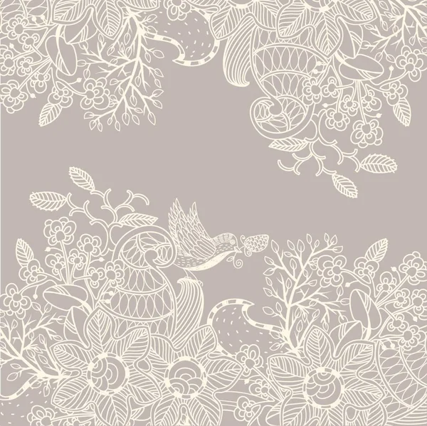 Vector Fondo Floral Espacio Copia — Vector de stock