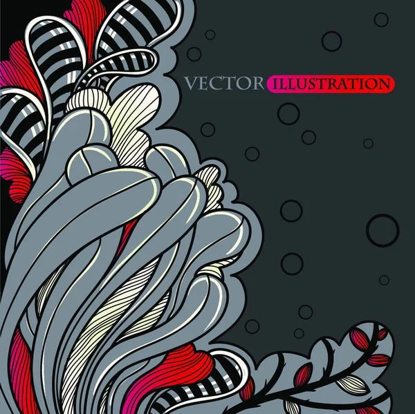 Vector Abstracto Ilustración Plantas Fantasía — Vector de stock
