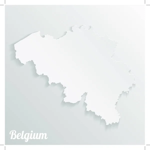 Паперова Карта Бельгії Географічна Ілюстрація — стоковий вектор