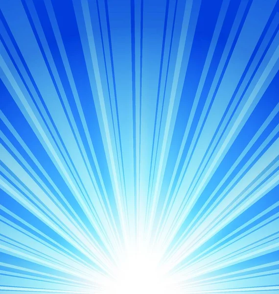 Illustration Abstrakter Blauer Hintergrund Mit Sonnenstrahl Vektor — Stockvektor
