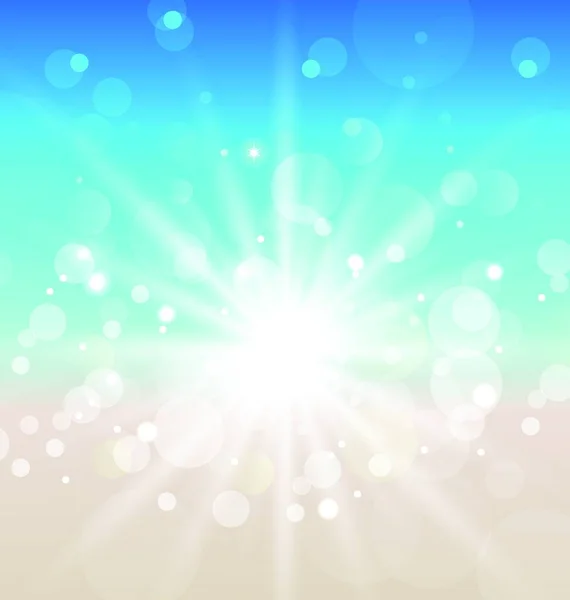 Εικονογράφηση Καλοκαίρι Παραλία Φόντο Φως Του Ήλιου Διάνυσμα — Διανυσματικό Αρχείο