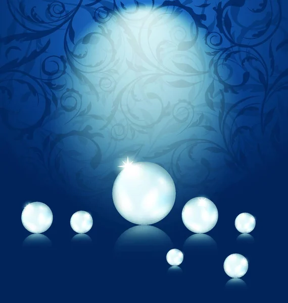 Ilustración Lujo Fondo Oscuro Con Perla Reflejan Vector — Vector de stock