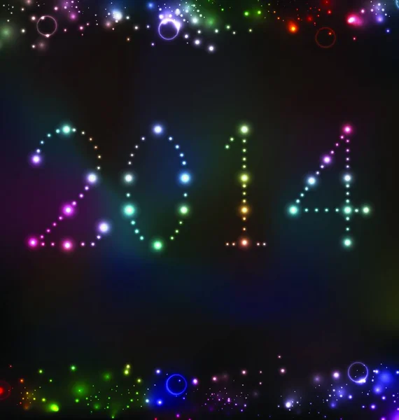 Ilustração New Year Night Background Light Vector —  Vetores de Stock