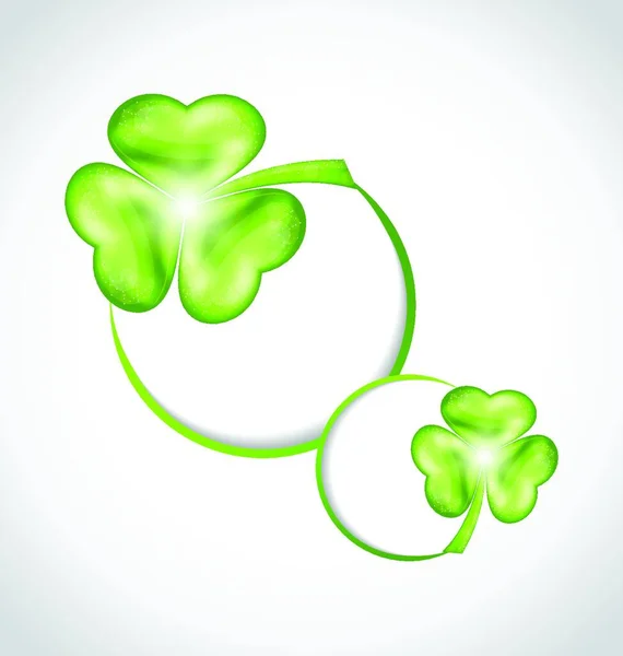 Illustration Shamrock Bubbles Saint Patrick Day Vector — Stock Vector