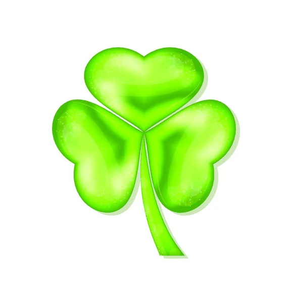 Illustration Shamrock Isoliert Für Saint Patrick Day Vektor — Stockvektor