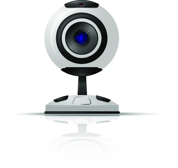 Webcam Sobre Fondo Blanco — Vector de stock