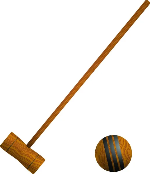 Mallet Ballencroquet — Stockvector