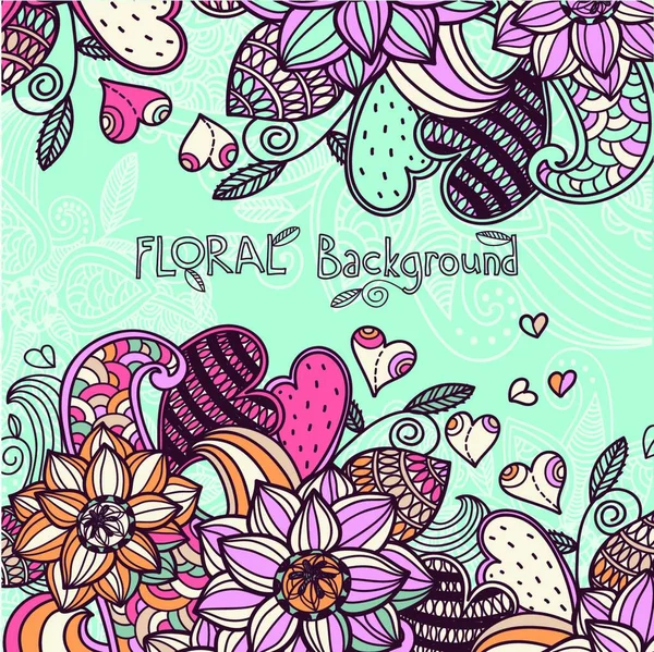 Vetor Fundo Floral Espaço Cópia — Vetor de Stock