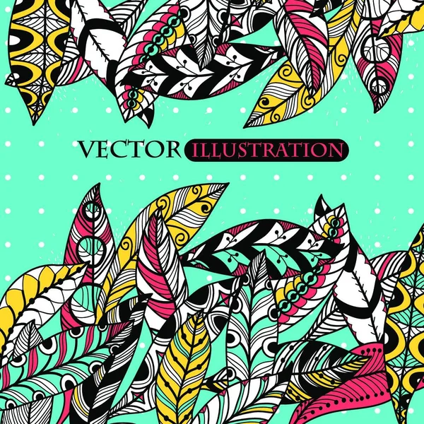 Fondo Vector Con Plumas Coloridas Abstractas — Archivo Imágenes Vectoriales