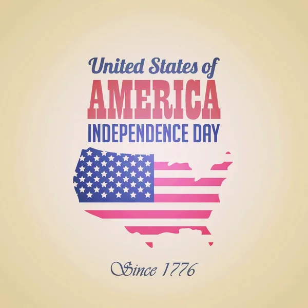 Usa Independence Day Poster Vector Design Template 4Th July Celebration — Stock Vector