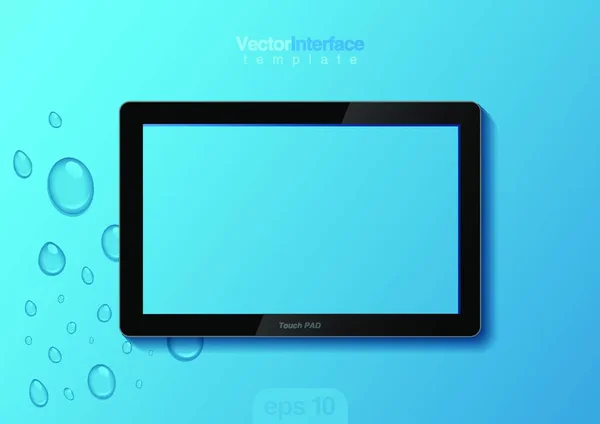 Pekplatta Abstrakt Vektor Koncept Tablet Mobilitet Tom Design Mall Touchpad — Stock vektor