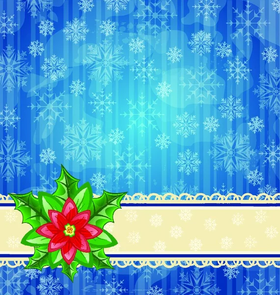 Ilustración Papel Tapiz Navideño Con Puntal Flor Vector — Vector de stock