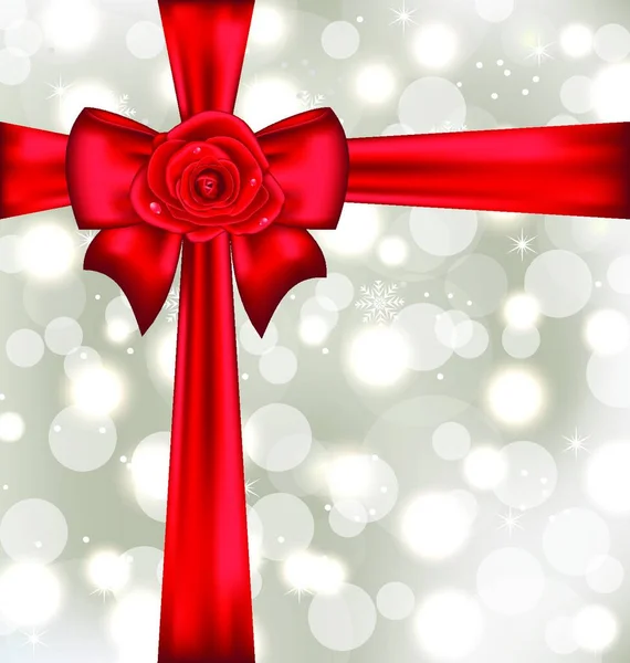 선물로 장미로 선물로 포장하는 축제를 설명하 십시오 — 스톡 벡터