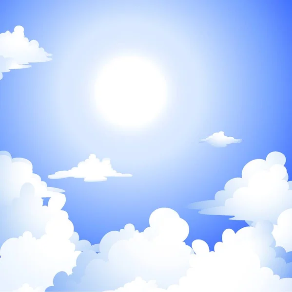 Atmosfer Bulutları Bulutlu Gökyüzü — Stok Vektör