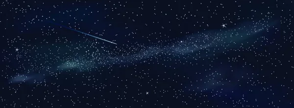 Weltraum Hintergrund Leuchtende Sterne Und Nebel Nachthimmel — Stockvektor